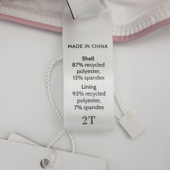 Andie Swim Kids Bikini Set Toddler Girls' Size 2T Pink Rose Stripe Summer Wear - Picture 9 of 13